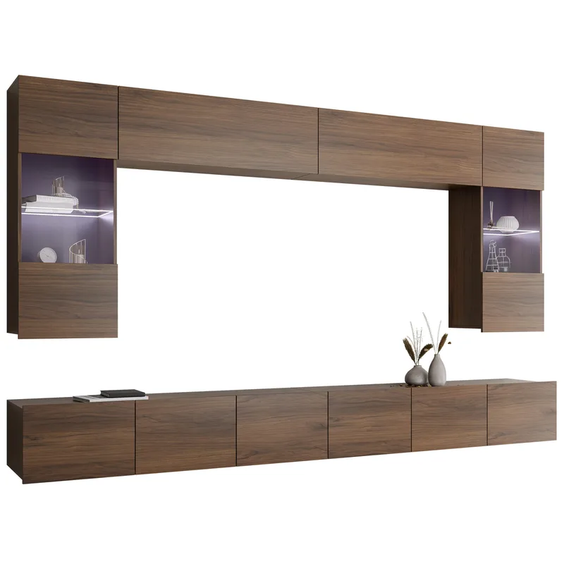 Tessan TV-vægenhed med LED-belysning, blå