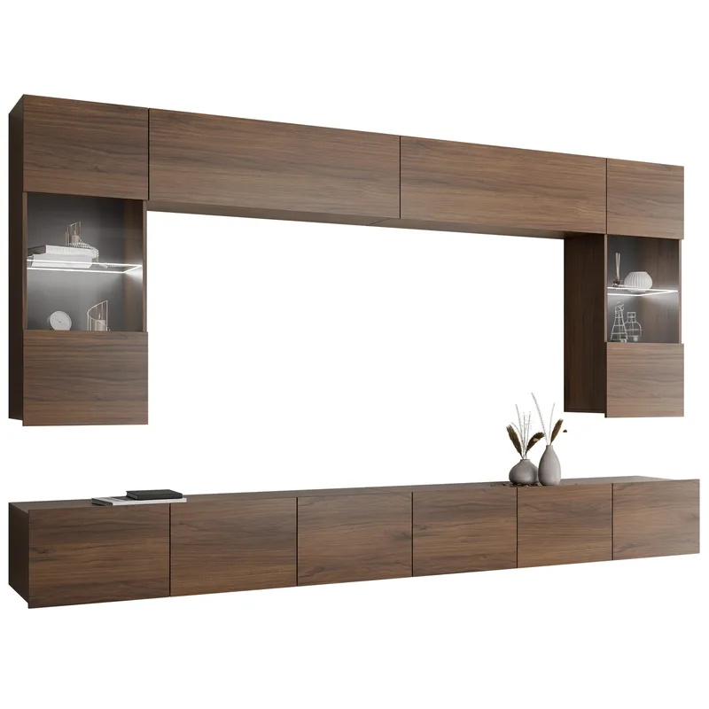 Tessan TV-vægenhed med LED-belysning, hvid