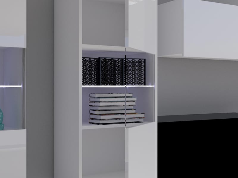 Tessan TV-vægenhed med LED-belysning - hvid - Møbler - TV borde & mediemøbler - Tv-møbelsæt