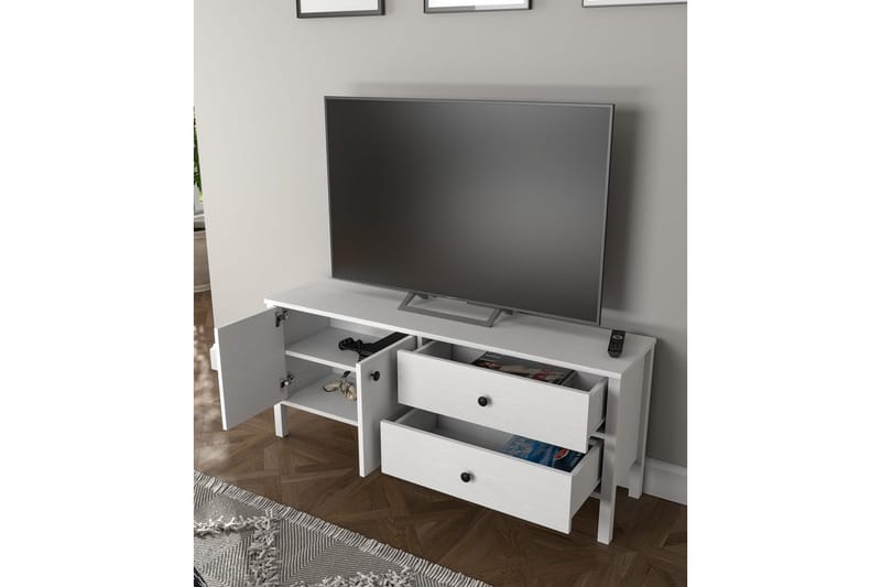 Ticoman TV-bænk 140 cm - Natur/Hvid - Møbler - TV borde & mediemøbler - TV-borde