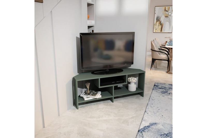 Torlin TV-bænk 120 cm - Grøn - Møbler - TV borde & mediemøbler - TV-borde