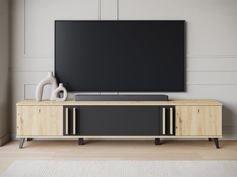 Torvos TV-bænk 180 cm - Brun/Sort - Møbler - TV borde & mediemøbler - TV-borde
