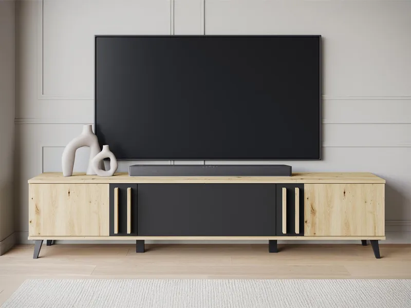 Torvos TV-bænk 180 cm - Brun/Sort - Møbler - TV borde & mediemøbler - TV-borde