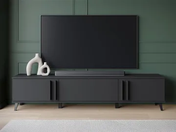 Torvos TV-bænk 180 cm - Sort - Møbler - TV borde & mediemøbler - TV-borde