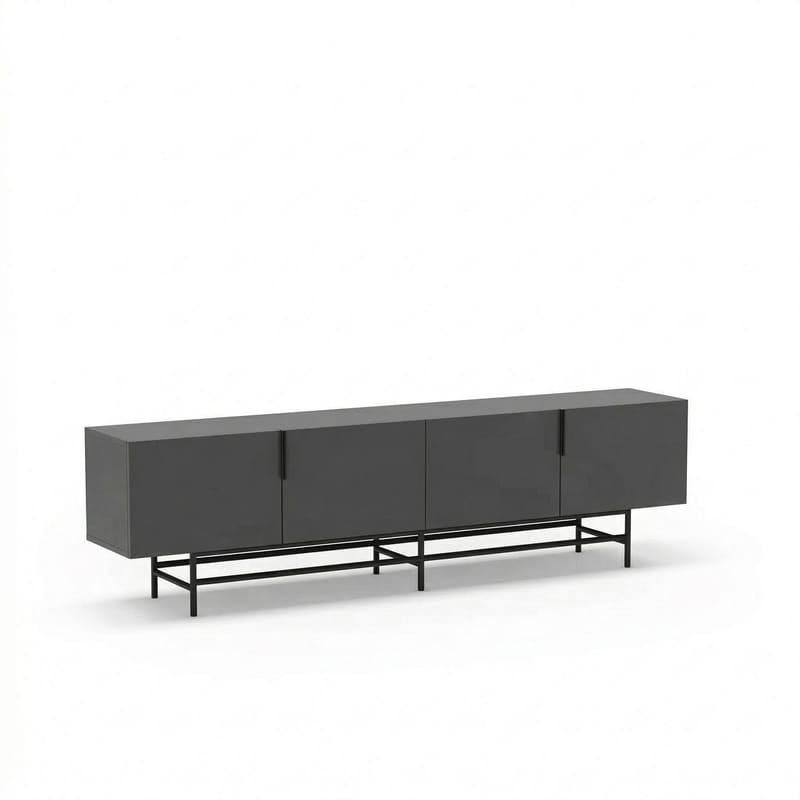 Truvia TV-bænk 200x55x35 cm, Antracit/Sort
