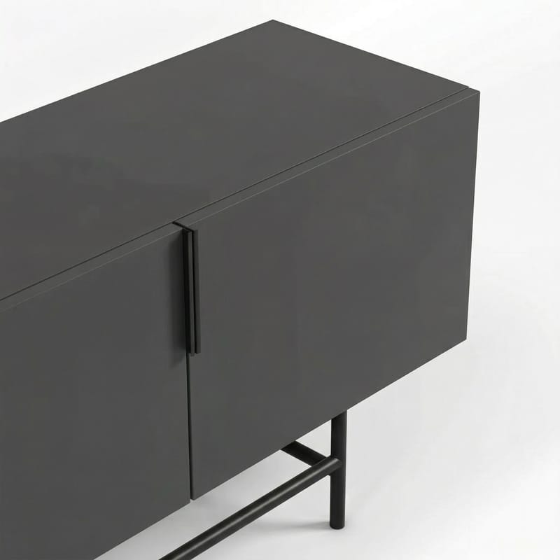 Truvia TV-bænk 200x55x35 cm - Antracit/Sort - Møbler - TV borde & mediemøbler - TV-borde