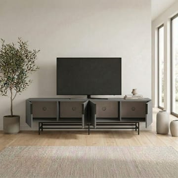 Truvia TV-bænk 200x55x35 cm - Antracit/Sort - Møbler - TV borde & mediemøbler - TV-borde