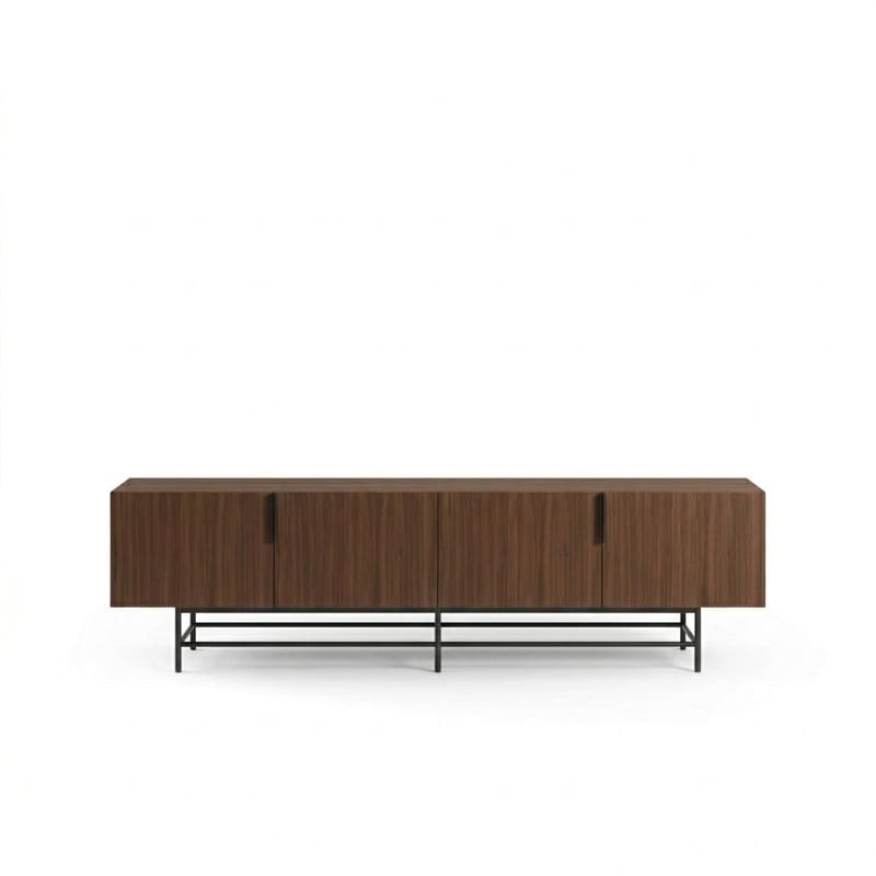 Truvia TV-bænk 200x55x35 cm - Valnød og sort - Møbler - TV borde & mediemøbler - TV-borde