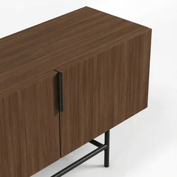 Truvia TV-bænk 200x55x35 cm - Valnød og sort - Møbler - TV borde & mediemøbler - TV-borde