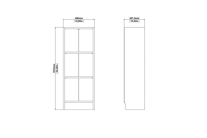 Trysil Reol 107 cm - Hvid - Opbevaring - Hylder & Reoler - Bogreol