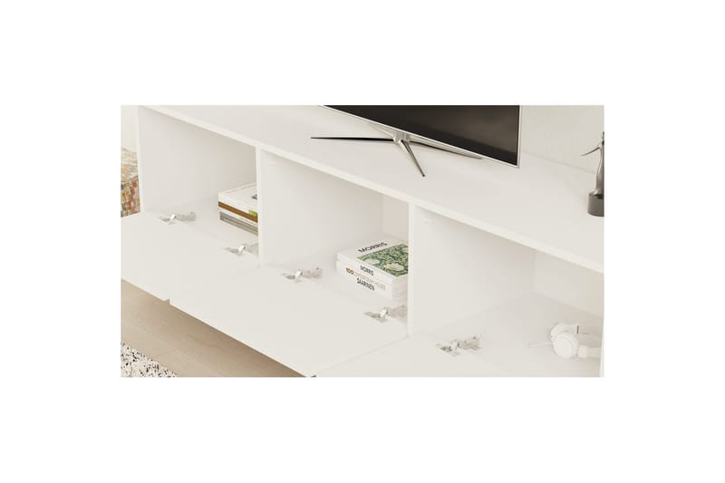 Tukums TV-bænk 160 cm - Hvid - Møbler - TV borde & mediemøbler - TV-borde
