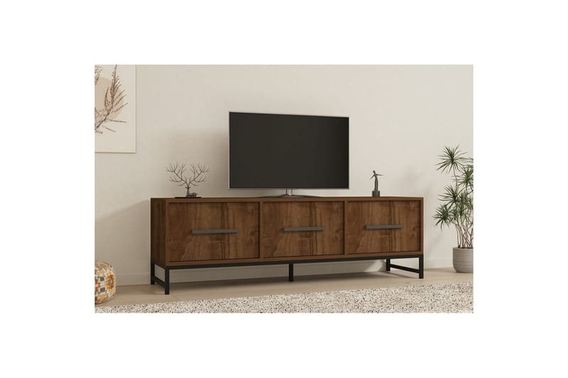 Tukums Tv-bænk 160 cm - Rødbrunt træ - Møbler - TV borde & mediemøbler - TV-borde