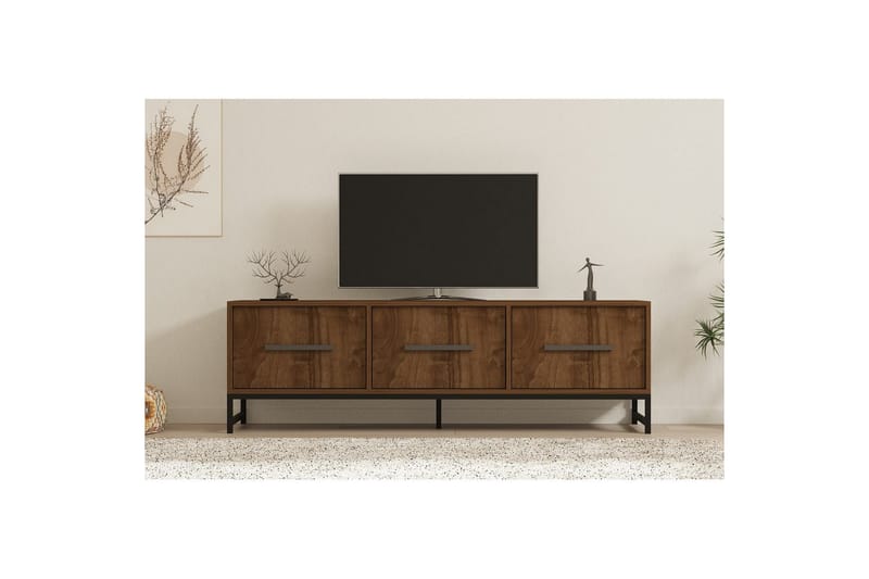Tukums Tv-bænk 160 cm - Rødbrunt træ - Møbler - TV borde & mediemøbler - TV-borde