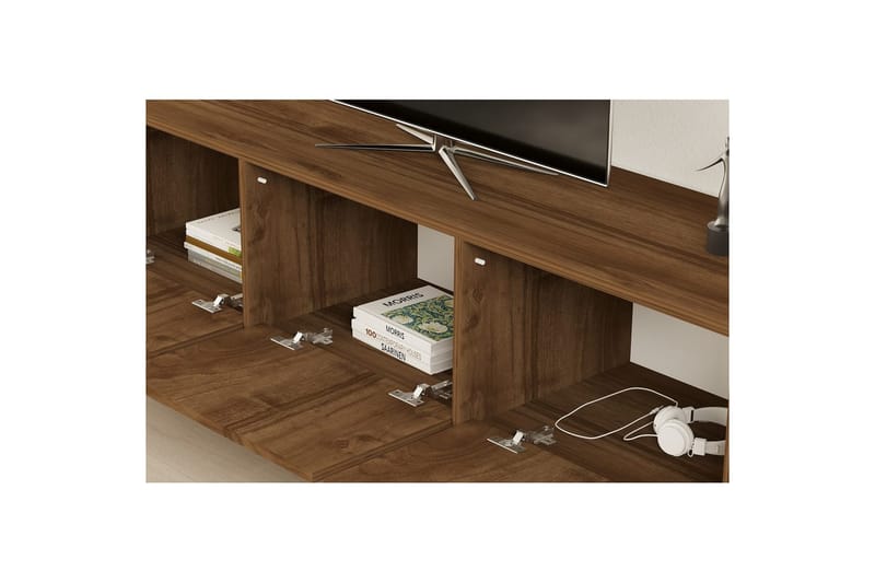 Tukums Tv-bænk 160 cm - Rødbrunt træ - Møbler - TV borde & mediemøbler - TV-borde