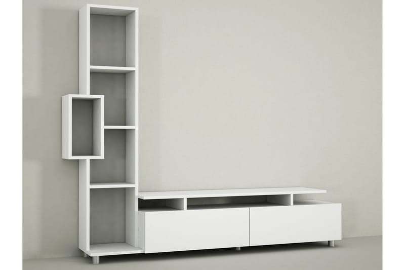 Tulima tv-bord - Hvid - Tv-møbelsæt