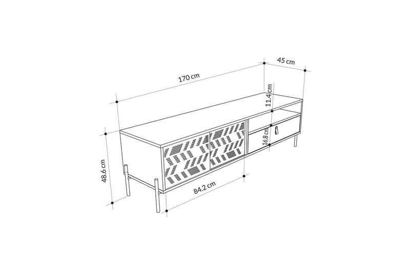 TV-bænk & mediabænk Homitis TV-bord Dionysos Hitit Multifarvet - Møbler - TV borde & mediemøbler - TV-borde