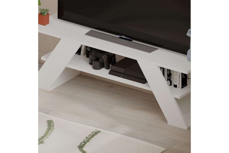 TV-bænk & mediebænk Homitis TV-bænk Janesh Vit - Møbler - TV borde & mediemøbler - TV-borde