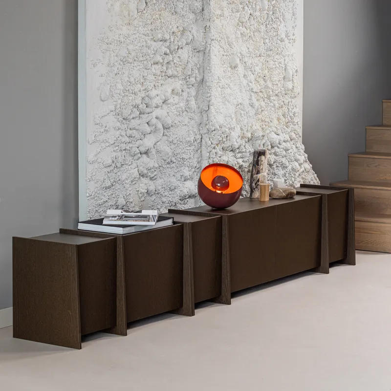 TV-bænk Brock 200 cm - Mellembrun - Møbler - TV borde & mediemøbler - TV-skab