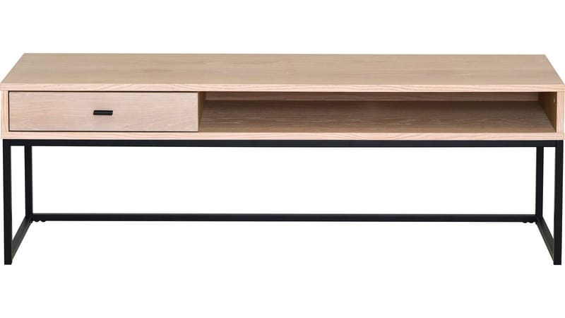 TV-bænk Eiknor 120 cm - Hvidpigmenteret eg / brunlakeret egefiner - Møbler - TV borde & mediemøbler - TV-borde