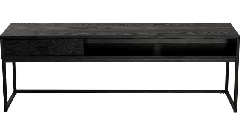 TV-bænk Eiknor 120 cm - Sortlakeret askefiner - Møbler - TV borde & mediemøbler - TV-borde