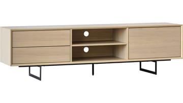 TV-bænk Junionne 180x42x50 cm - Hvidpigmenteret voks-lakeret fineret eg - Møbler - TV borde & mediemøbler - TV-borde