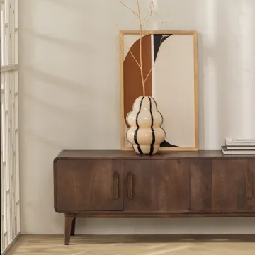 TV-bænk Liya 150 cm - Mørkebrun - Møbler - TV borde & mediemøbler - TV-borde