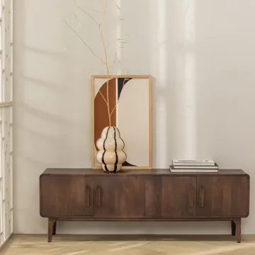 TV-bænk Liya 150 cm - Mørkebrun - Møbler - TV borde & mediemøbler - TV-borde