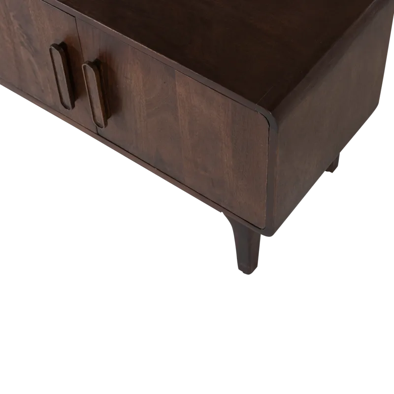 TV-bænk Liya 150 cm - Mørkebrun - Møbler - TV borde & mediemøbler - TV-skab