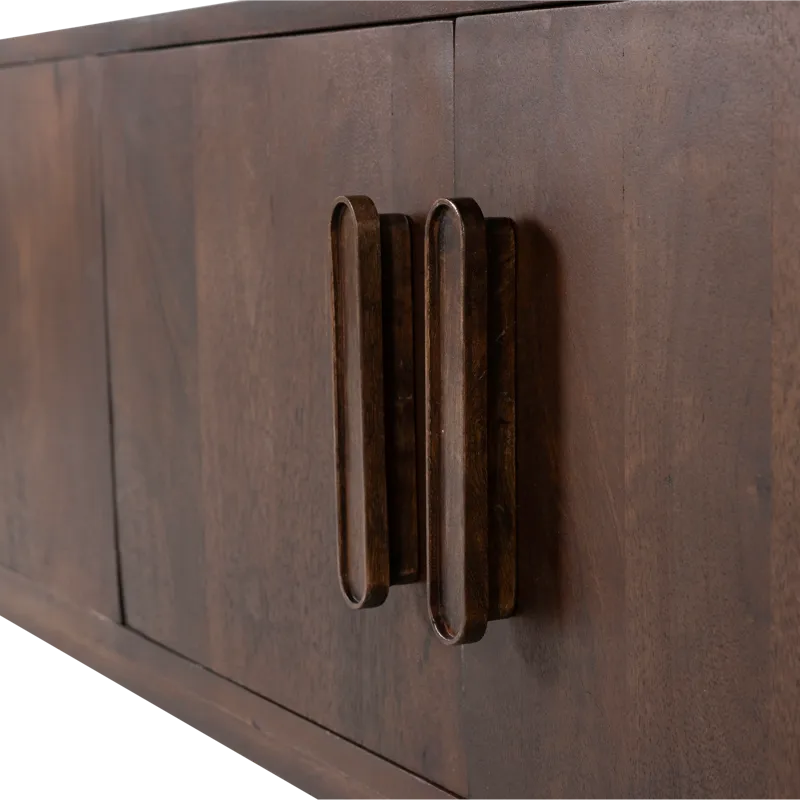 TV-bænk Liya 150 cm - Mørkebrun - Møbler - TV borde & mediemøbler - TV-skab