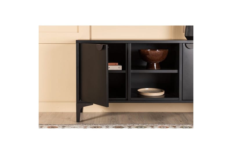 TV-bænk Piring - Sort - Møbler - TV borde & mediemøbler - Mediestativ & vægbeslag