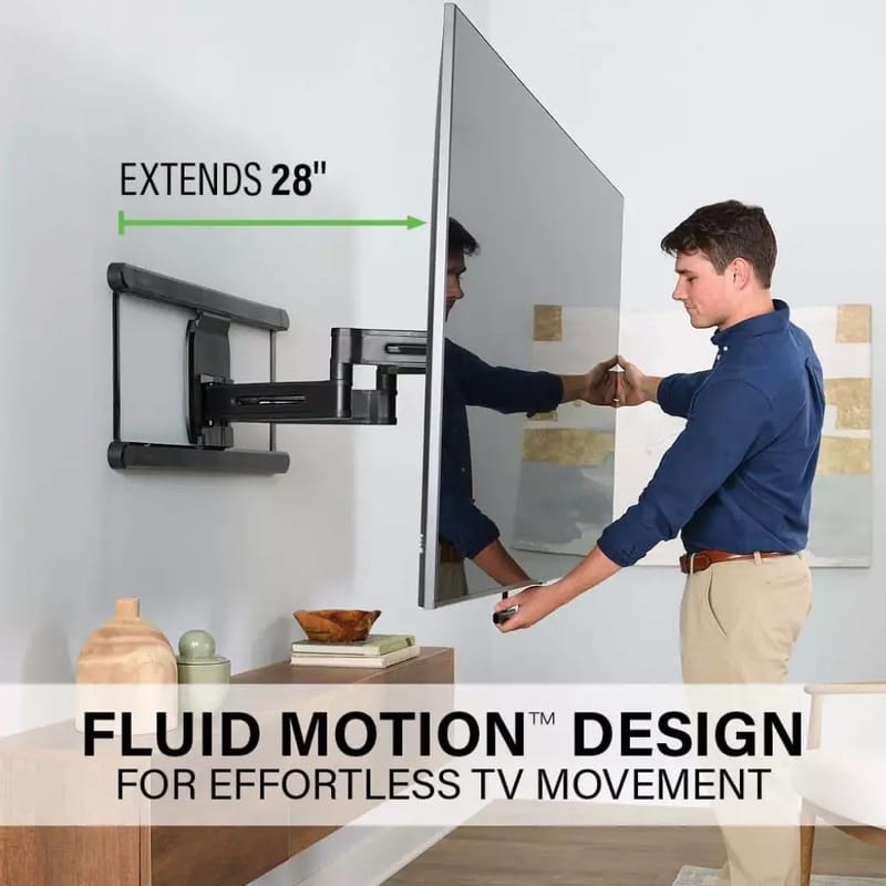 TV-beslag Sanus 4D Max Vesa 600x400 42-90 Full Motion Sort - Sort - Møbler - TV borde & mediemøbler - Mediestativ & vægbeslag