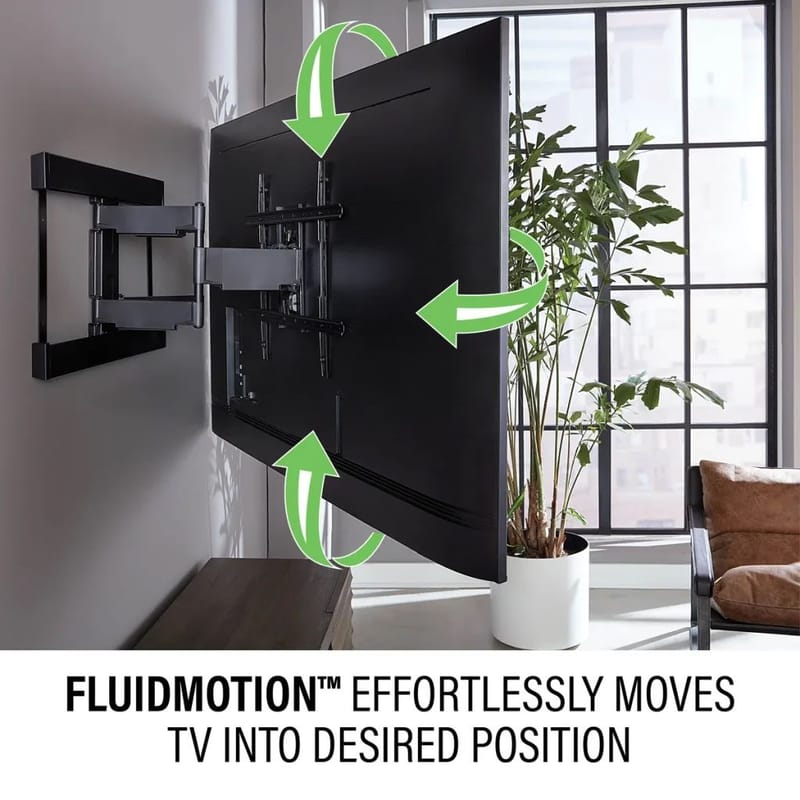 TV-beslag Sanus Max Vesa 600x450 40-90 Full Motion Sort - Sort - Møbler - TV borde & mediemøbler - Mediestativ & vægbeslag