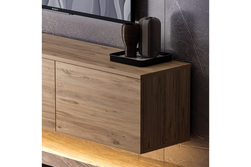 Neon Tv-bænk 160x32 cm Mørk Blå - Hanah Home - Møbler - TV borde & mediemøbler - TV-borde