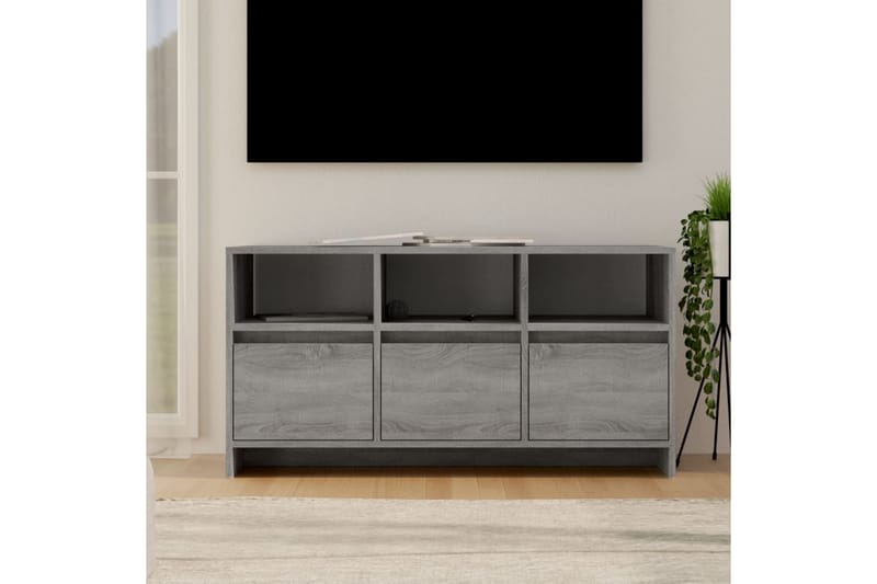 tv-bord 102x37,5x52,5 cm spånplade grå sonoma-eg - Grå - TV-borde