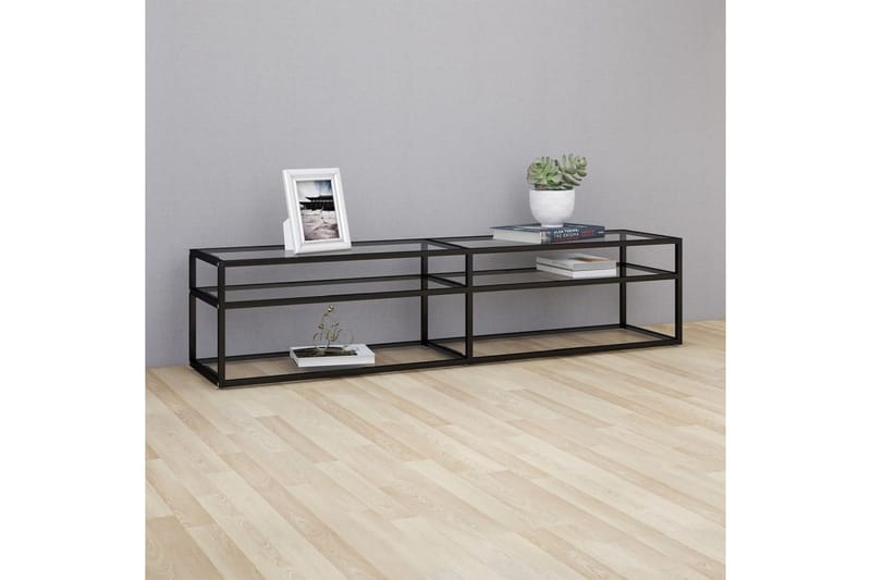 tv-bord 180x40x40,5 cm hærdet glas transparent - gennemsigtig - Møbler - TV borde & mediemøbler - TV-borde