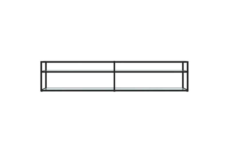 tv-bord 200x40x40,5 cm hærdet glas marmoreffekt hvid - Hvid - Møbler - TV borde & mediemøbler - TV-borde