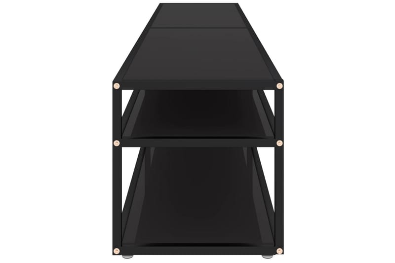 tv-bord 200x40x40,5 cm hærdet glas sort - Sort - Møbler - TV borde & mediemøbler - TV-borde