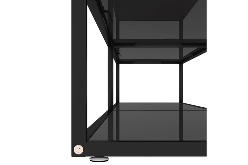 tv-bord 200x40x40,5 cm hærdet glas sort - Sort - Møbler - TV borde & mediemøbler - TV-borde