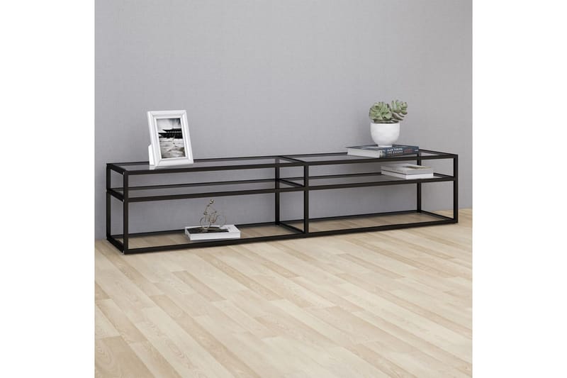 tv-bord 200x40x40,5 cm hærdet glas transparent - gennemsigtig - Møbler - TV borde & mediemøbler - TV-borde