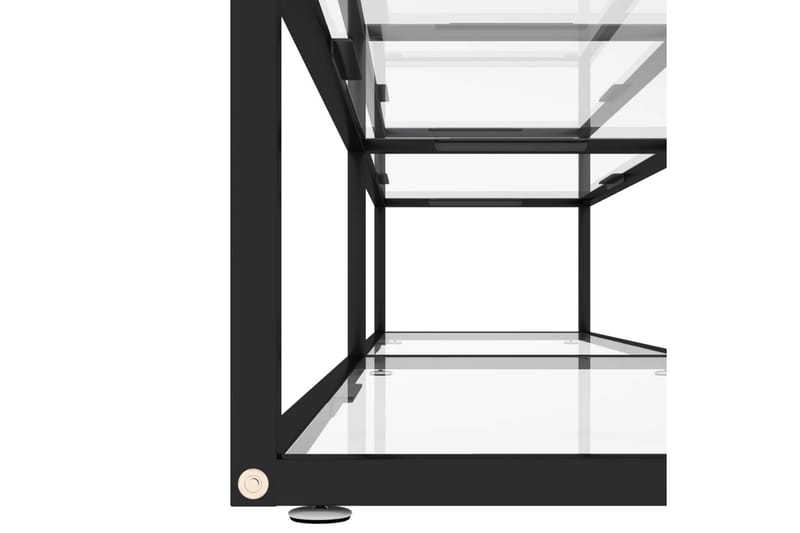 tv-bord 200x40x40,5 cm hærdet glas transparent - gennemsigtig - Møbler - TV borde & mediemøbler - TV-borde