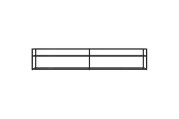 tv-bord 220x40x40,5 cm hærdet glas sort - Sort - Møbler - TV borde & mediemøbler - TV-borde