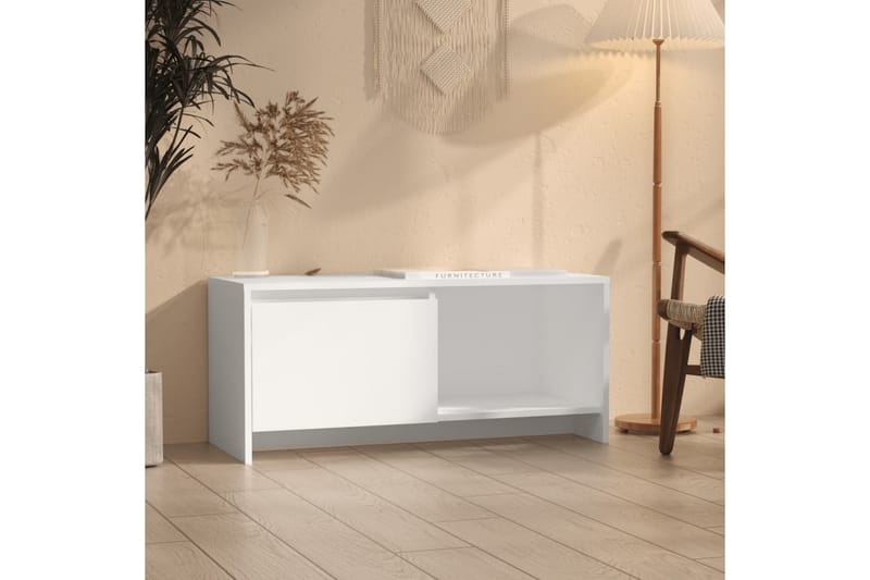 tv-bord 90x35x40 cm spånplade hvid - Hvid - Møbler - TV borde & mediemøbler - TV-borde