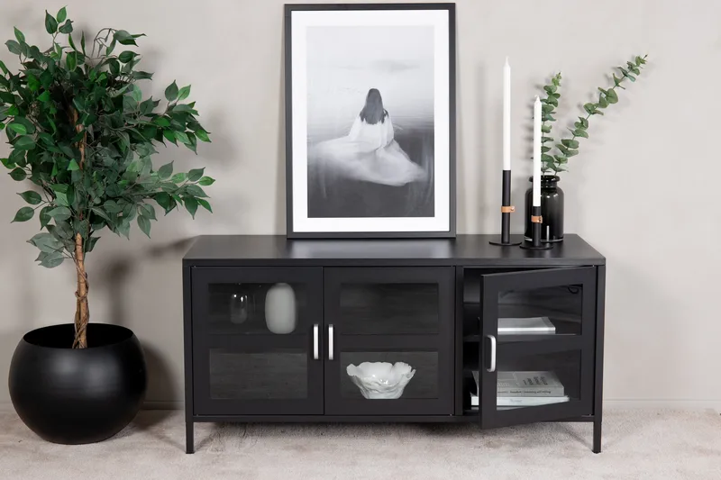 Abstrakt TV-Bord 120 cm - Sort - Møbler - TV borde & mediemøbler - TV-borde