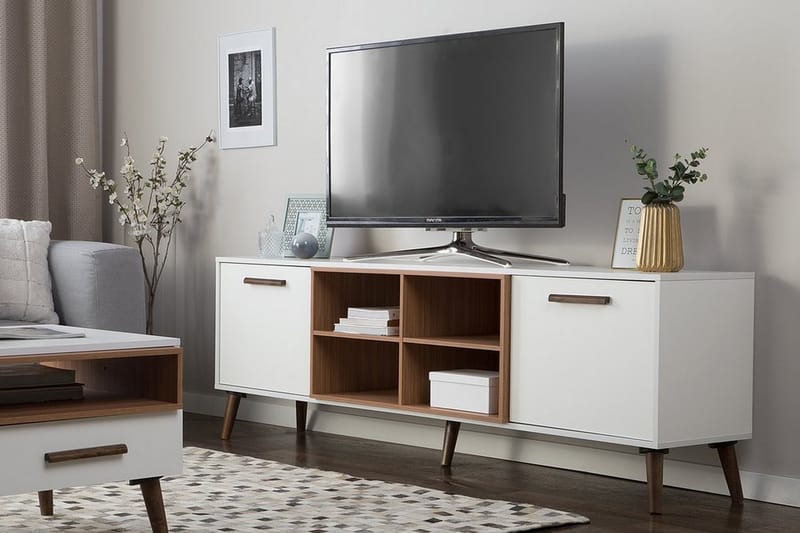Alloa TV-bord 40 x 180 cm - Hvid - Møbler - TV borde & mediemøbler - TV-borde