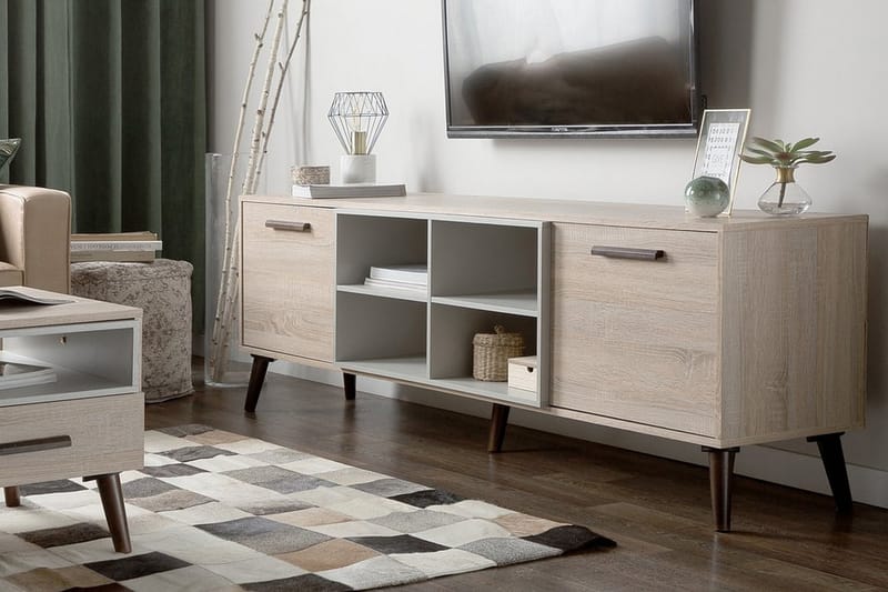 Alloa TV-bord 40 x 180 cm - Træ/natur - Møbler - TV borde & mediemøbler - TV-borde