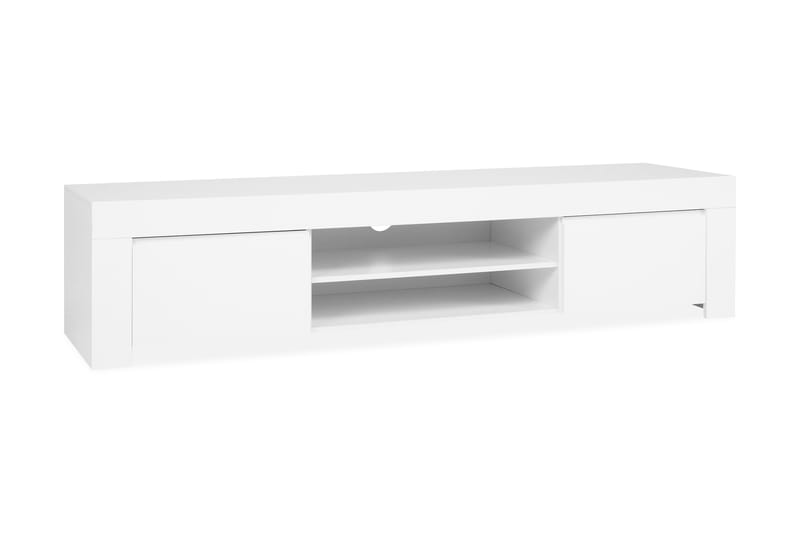 Amalfi TV-Bord 190 cm Stor 2 Låger - Hvid Højglans - TV-borde