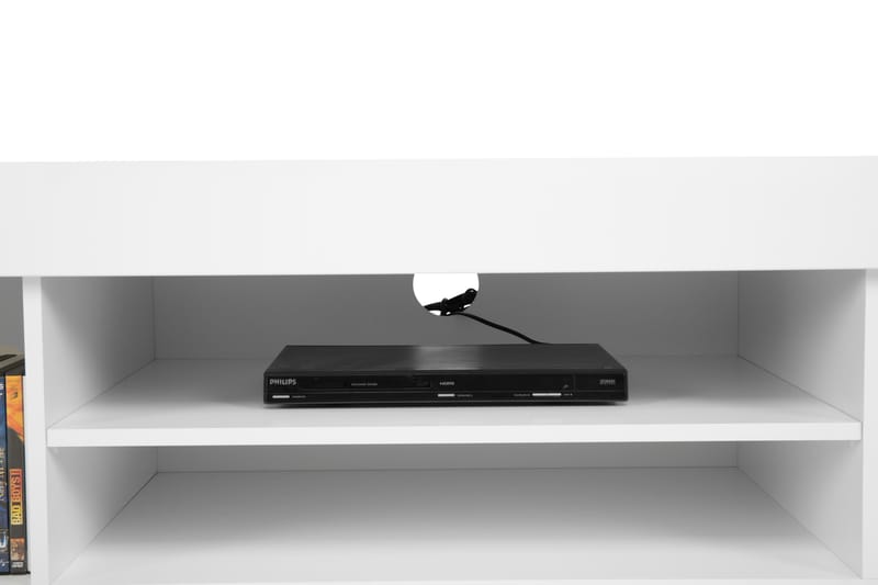 Amalfi TV-Bord 190 cm Stor 2 Låger - Hvid Højglans - Møbler - TV borde & mediemøbler - TV-borde
