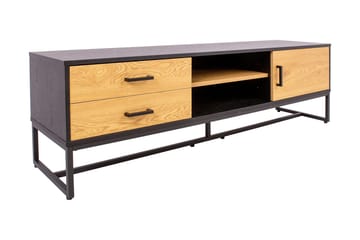 Amsterdam TV niveau 160 cm Eg / Sort - Møbler - TV borde & mediemøbler - TV-borde
