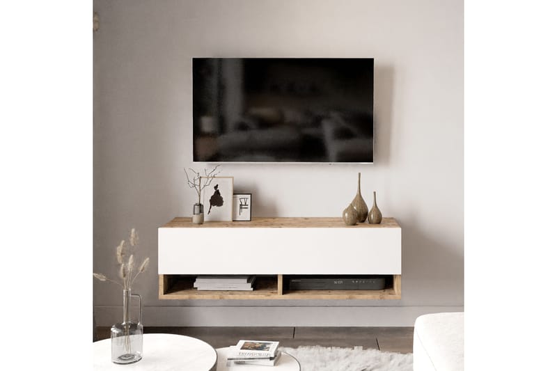 Anari TV-Bord 100 cm - Natur / hvid - TV-borde