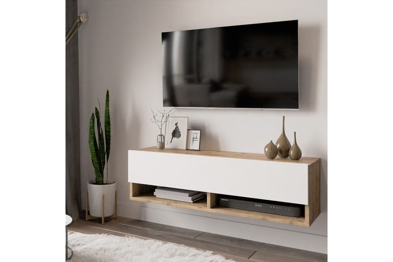 Anari TV-Bord 100 cm - Natur / hvid - TV-borde